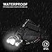 Snorda Head Lamp, Zoomable Brightest LED Headlamp with 6000 Lumen CREE LED, 4 Modes for Camping Fishing with 18650 Rechargeable Batteries