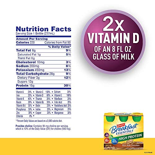 3 Carnation+Breakfast+Essentials+Protein+Chocolate