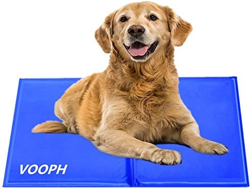 VOOPH Pet Cooling Mat Dog Cooling Pad, 65 by 50cm Large Size Dog Self Cooling Mat Pad Pressure Activated Comfort Cooler Non-Toxic Gel Mat Beds for for Kennels, Crates