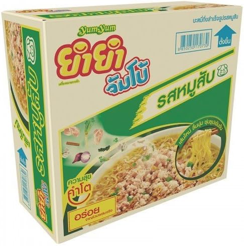 YUMYUM JUMBO INSTANT NOODLES MINCED PORK FLAVOR 67G. PACK 30