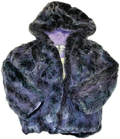 American Widgeon Faux Fur Girls Winter Jacket, Purple (Size: 5)