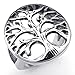 KONOV Mens Stainless Steel Ring, Tree of Life, Silver