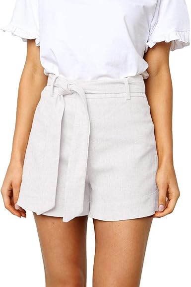 womens high waisted cotton shorts