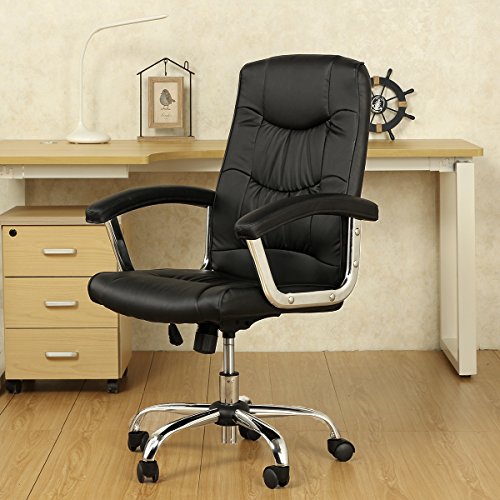 YAMASORO HighBack Office Conference Drafting Chair, Bonded PU Leather