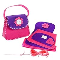 Learn How to Sew Doll´s Felt Bag for Kids Aged 6 to 11. Perfect Beginner Sewing Kit for Kids. First Mini Sewing Project and Crafts Kits for Children