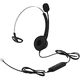 NEWASHAN Office Desk IP Phone Headset RJ9 Compatible with Avaya 1416 1608 2410 5621 9504 9608G 9611G Cisco 7821 7911 7941 7942 7945 7962 8845 8851 Volume Control Adjustable Mic Noise Cancelling