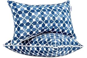 XXPILOS Outdoor Lumbar Pillows - Decorative Pillows with Insert Included Set of 2 Outdoor Pillows for Patio Furniture 12x20 Inch