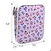 Teamoy Crochet Hook Case, Travel Storage Bag for Various Crochet Needles and Accessories, Lightweight and All in One Place, Easy to Carry, Purple Flowers(No Accessories Included)