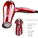 JINRI Professional Blow Dryer Ionic with Styling Concentrator Nozzle and Cold Shot Button 2 Speeds 3 Heat Settings CETL Certified Hair Dryer,1875W,Red