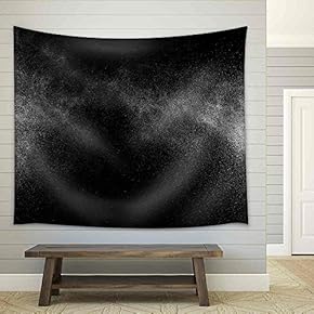 Photo - Abstract Splashes of Water on a Black Background - Fabric Wall Tapestry Home Decor - 51x60 inches