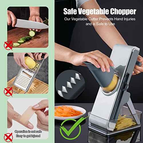 Vegetable Chopper, Oacvien Safe Vegetable Slicer, Mandoline Slicer for