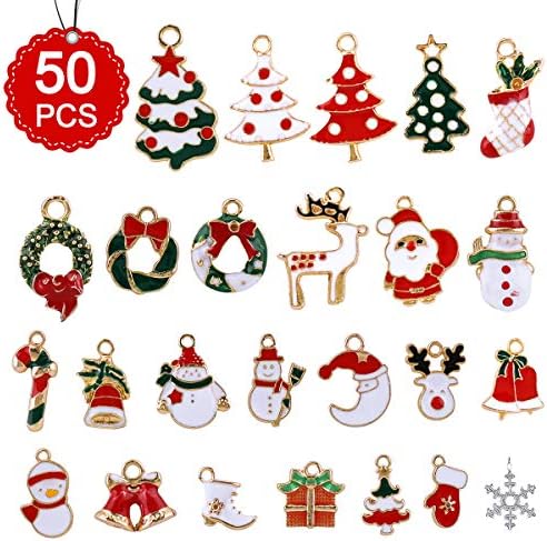 Lavoretti Di Natale Homemade.Phogary 50pcs Fascino Della Resina Del Pupazzo Di Neve Dell Alce Del Babbo Natale Per L Ornamento Della Decorazione Di Natale Diy Craft Ciondoli Natalizi Amazon It Casa E Cucina