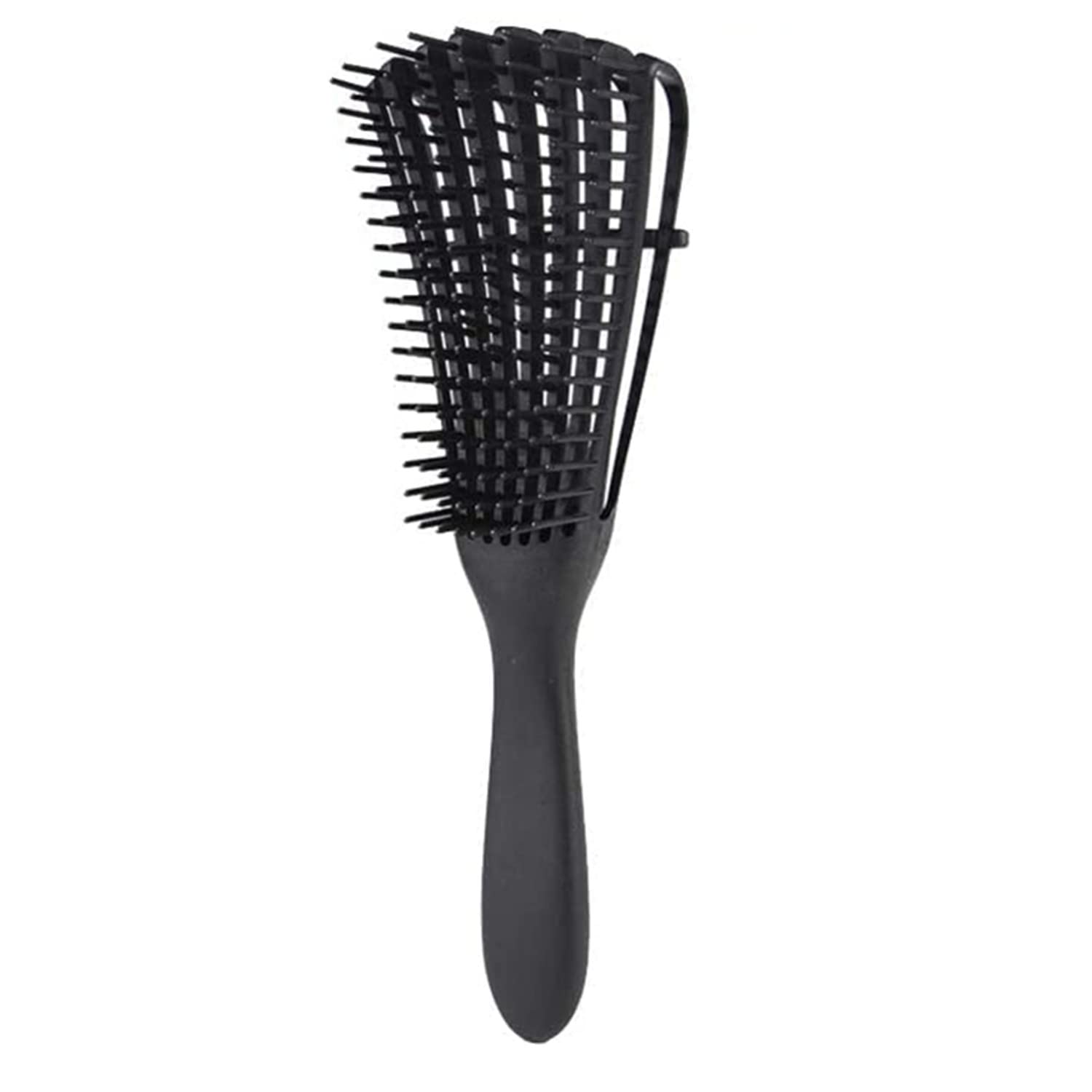 EZ Detangler Brush for Curly Hair, Afro 3a-4c - Wet/Dry/Oil/Thick/Long Hair (Black)
