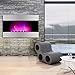 Finether 1500W Adjustable Wall Mounted Electric Fireplace Heater with 3D Patented Flame, 7 Color Changeable LED Backlight and Remote Control