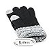 Womens Winter Gloves, Warm Soft Fleece Lined Suede Gloves, Touchscreen Texting by REDESS, Black Line