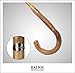 Balios Prestige Walking Umbrella, Real Wood Handle & Bamboo Shaft, Auto Open, Windproof Designed in UK (olive green)