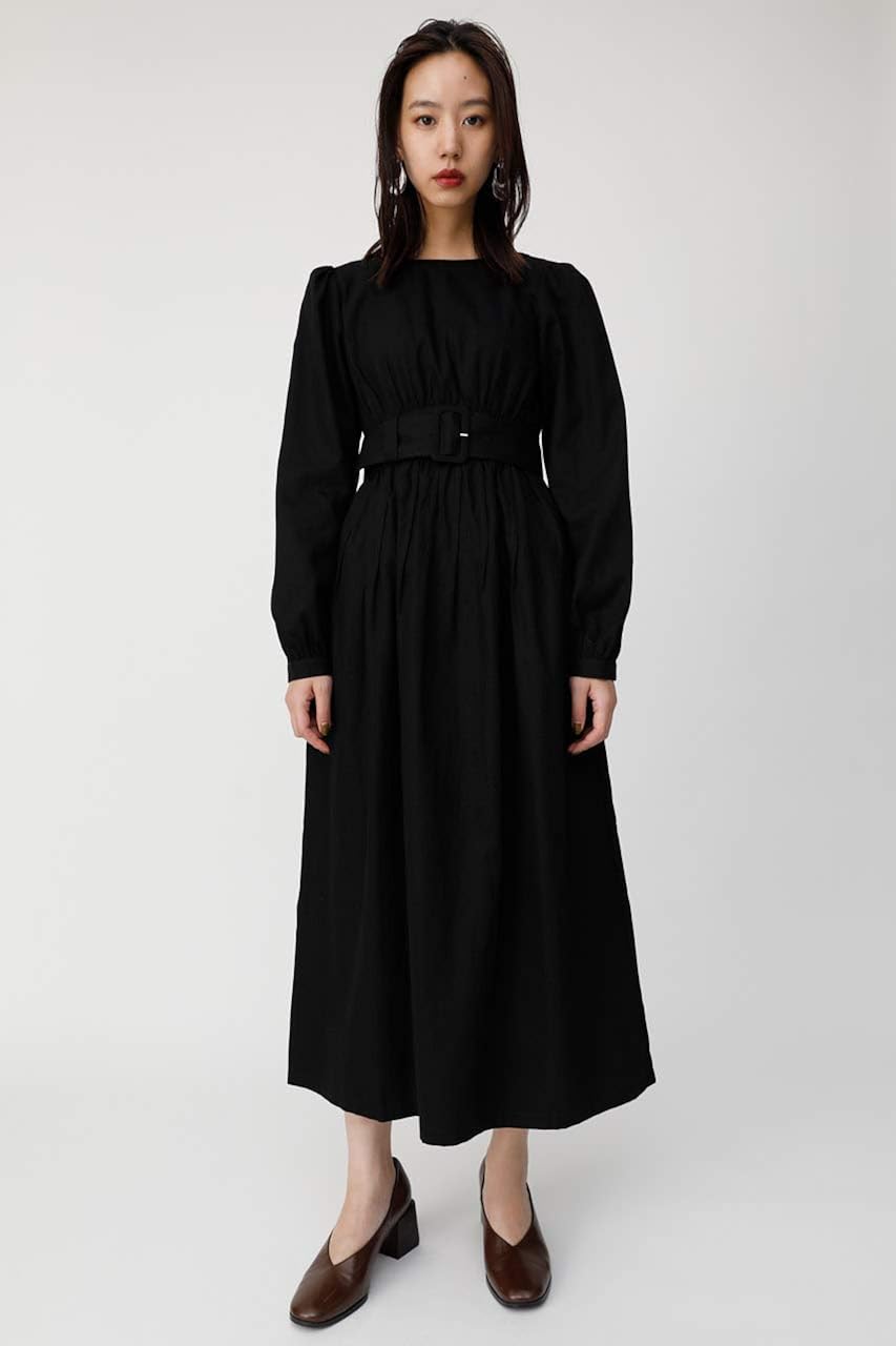 Amazon Co Jp マウジー Moussy ワンピース Open Back Long Sleeve Op レディース 女性 2 ブラック 服 ファッション小物