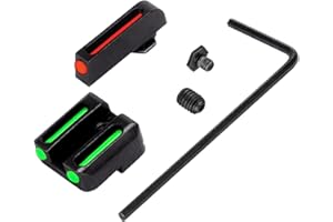 ZZHUNUNT Fiber Optic Sight Red Front & Green Rear Sight for Glock 42,43,43X,48(Incompatible MOS Models