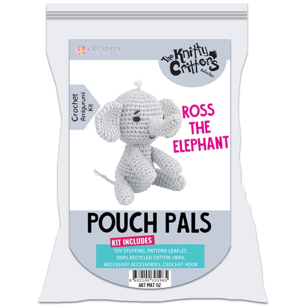 Knitty Critters The Pouch Pals - Ross The Elephant