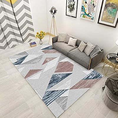 Three Colors Combined With Diamond Pattern Suitable For Living