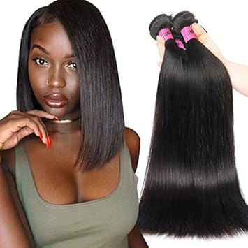 Amazon Com Brazilian Virgin Hair Straight 3 Bundles 8a Human