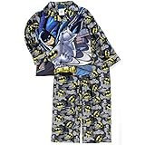 Batman Boys Flannel Coat Style Pajamas (Little Kid/Big Kid)