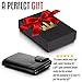 RFID Blocking Wallet, Aluminum & Leather Slim Wallet, Credit Card Holder for All Kind Of Cards, With One Click All 6 Cards Slide Out, In A Nice Gift Box Fathers Day