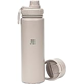 Cubitt Insulated Sports Hydro Water Bottle 24 oz, 2 Lids (Coffee Lid and Wide Mouth Twist Sports Lid), Stainless Steel, Double Walled. Cold for up to 24 hours, Hot for up to 12 hours Sand