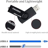 ENUODA 64GB USB 3.0 Flash Drive 2 Pack Memory Stick Swivel Thumb Drive Black Red view 2