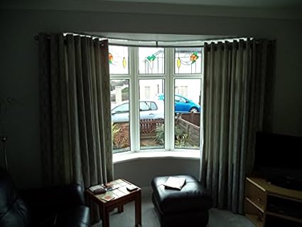 Handmade Bespoke Custom Wrought Iron Bay Window Curtain Pole Made