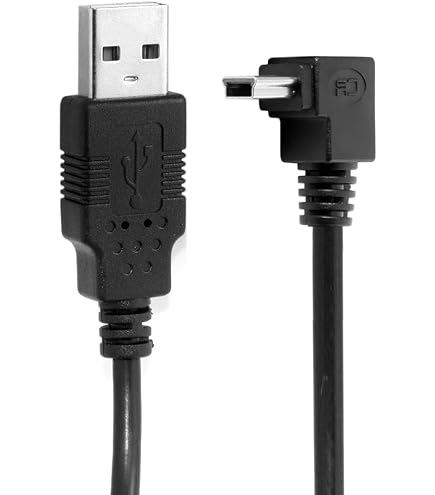 Cavo mini USB ad angolo maschio a mini USB 90°, a 5 pin, di sincronizzazione dati, cavo di ricarica, per Garmin Dash Cam, GPS Navigator, DVR fotocamera digitale, GoPro Hero 4 3