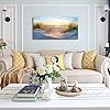Wall Art for living room Print Artwork Wall Art Decor Poster Blue sun beach grass ocean Landscape painting bedroom…