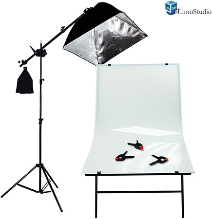 Amazon Limostudio写真フォトスタジオ折りたたみ式写真撮影テーブル 背景クランプwithブームスタンドソフトボックス連続照明キット Agg1477 簡易スタジオ 通販