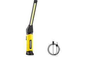 Napatyre Rechargeable Work Light, 1000 Lumens Bright LED Work Light with Magnetic Base, 120° Rotate Mechanic Light 3 Modes Ma