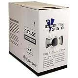 Cat5e, 350 Mhz, UTP, Gel Filled (Flooded Core), Direct Burial, 1000ft, Black, Bulk Ethernet Cable