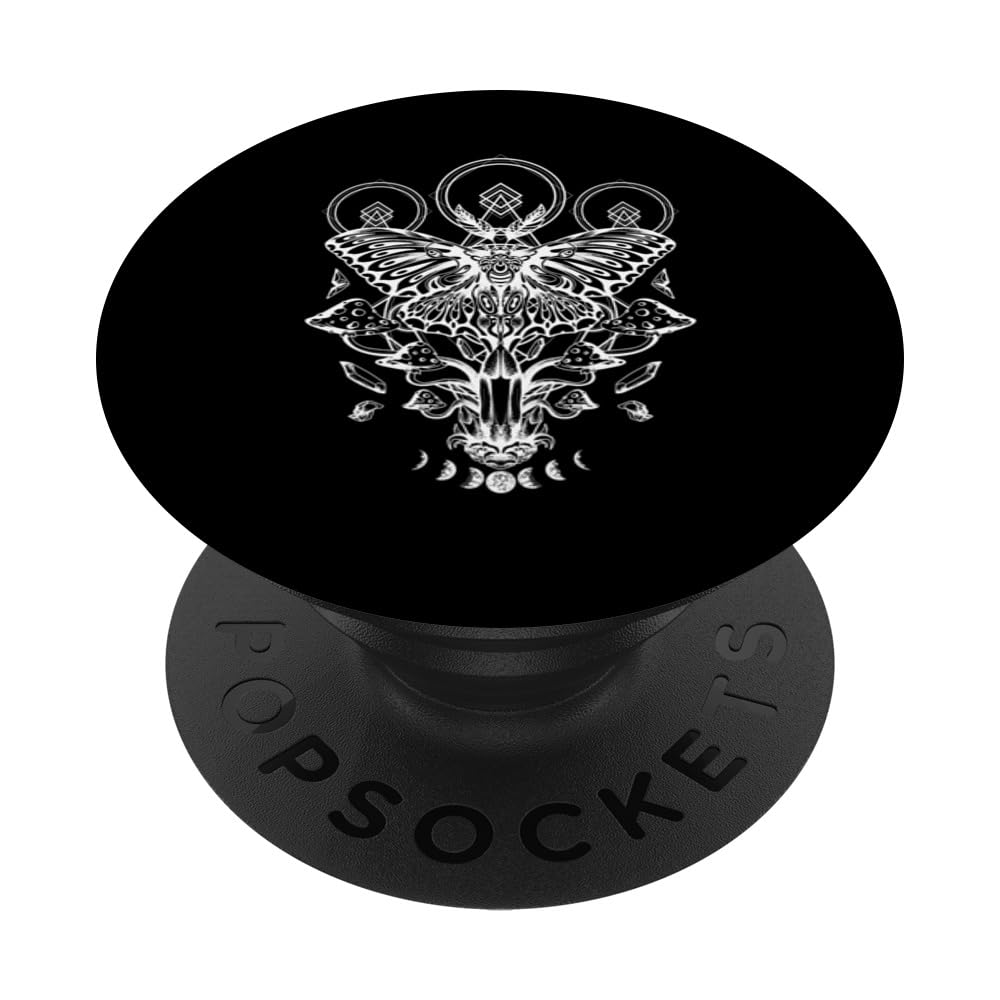 Cute Fairycore Floral Moth Aesthetic PopSockets Swappable PopGrip