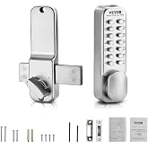 VEVOR Mechanical Keyless Entry Door Lock, 14 Key Door Lock, Mechanical Keypad with Adjustable Thumb Knob, Single-Side Zinc Alloy Waterproof Keyless Gate Lock, for Home Office