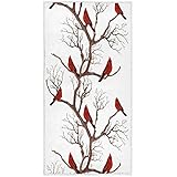Northen Red Cardinals Branches Hand Towels 16x30 in Christmas Winter Bathroom Towel Ultra Soft Highly Absorbent Small Bath Towel Xmas Bathroom Decor Gifts
