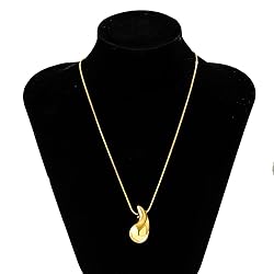 Teardrop Necklace Earrings Chunky Gold Hoop