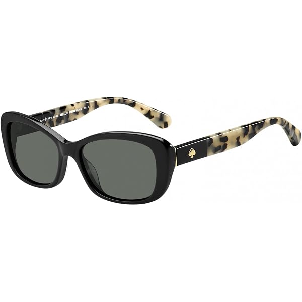 NWT Kate Spade Nicola Black w/ Gold Frame Sunglasses Amazon.com: kate spade new york womens Nicola/G/S Square  main image 2