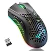 BENGOO KM-1 Wireless Gaming Mouse, Computer Mouse with Honeycomb Shell, 6 Programmed Buttons, 3 Adjustable DPI, Silent…
