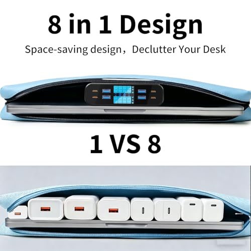 YSYFAD USB C Charger Multiple 8-Port with LED Display, 300W USB Charging Station GaN PD PPS USBC 65W Charger Fast Charging Power Type C Power Supply QC3.0 Charger for MacBook Laptops i Phone Pad