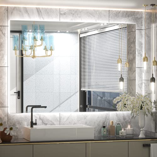 TETOTE LED Bathroom Mirror 48 x 36 Inch