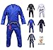 Your Jiu Jitsu Gear Brazilian Jiu Jitsu Gi Uniform Set | Premium Quality BJJ 450 GSM Pants + Jacket + White Belt | Blue/A2 | Competition & Training |