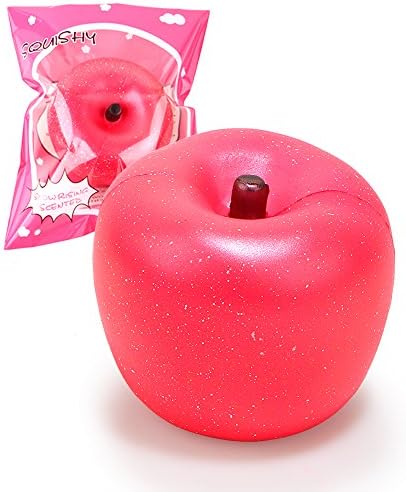 SQHOHO Jumbo Red Apple Squishy Scented Super Slow Rising Kid Toy Original Packaging, 4.72 Inch