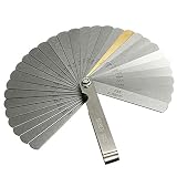 Acarte 32 Set Blades Steel Feeler Gauge Dual Marked Metric and Imperial Gap Measuring Tool Teaching Feeler