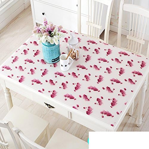 XKQWAN Pvc table cloth waterproof Oil-proof Soft glass Plastic table cloth placemats Disposable coffee table cushions Crystal pads-F 80x80cm(31x31inch)