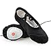 LONSOEN Ballet Slipper Shoes Split-Sole Dance Flat for Girls (Toddler/Little Kid/Big Kid), SHC551 Black, CN27