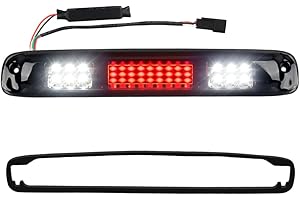 RAVSOFT LED 3rd Third Brake Light Smoked Lens with Seal Gasket For 1999-2006 Chevy Silverado GMC Sierra 1500 2500 3500 Classic High Mount Stop Lamp Assembly