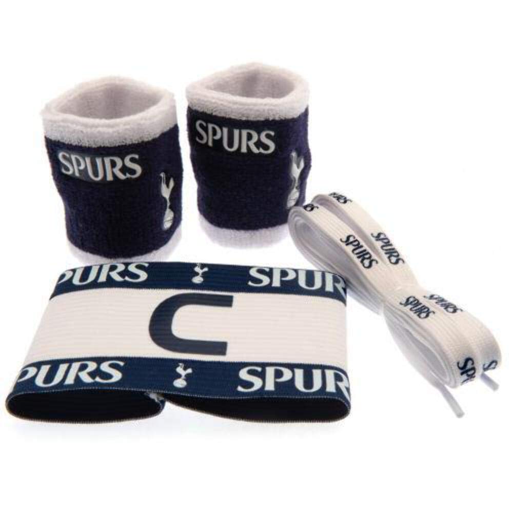 Tottenham Hotspur Hy-Pro Officially Licensed F.C. Accessory Set - Spurs Shoe Laces, Sweatbands, Captains Armband, Merchandise, Great Football Gift Idea